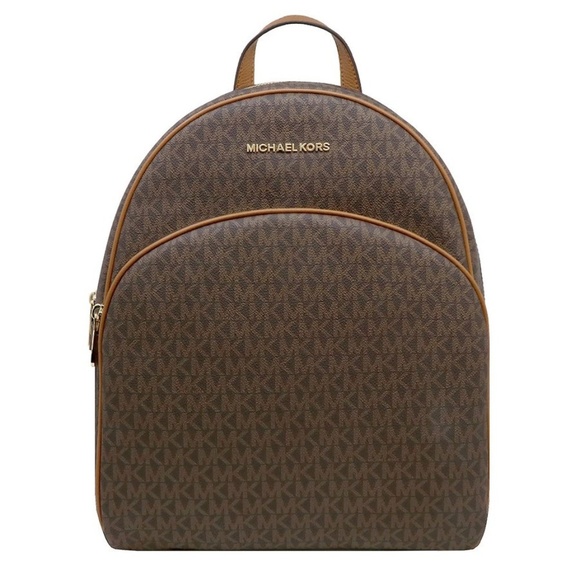 Michael Kors Handbags - MICHAEL KORS LARGE ABBEY MK SIGNATURE BACKPACK